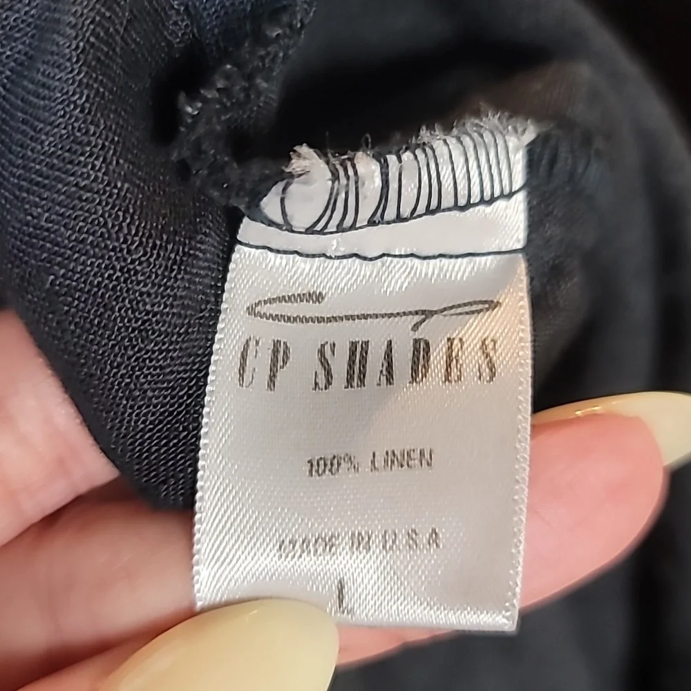 CP Shades Linen V-Neck Midi Dress Size Large